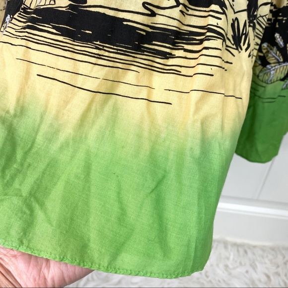 Angie Dip Dye Sequin Tropical Midi Circle Skirt S - Picture 6 of 7